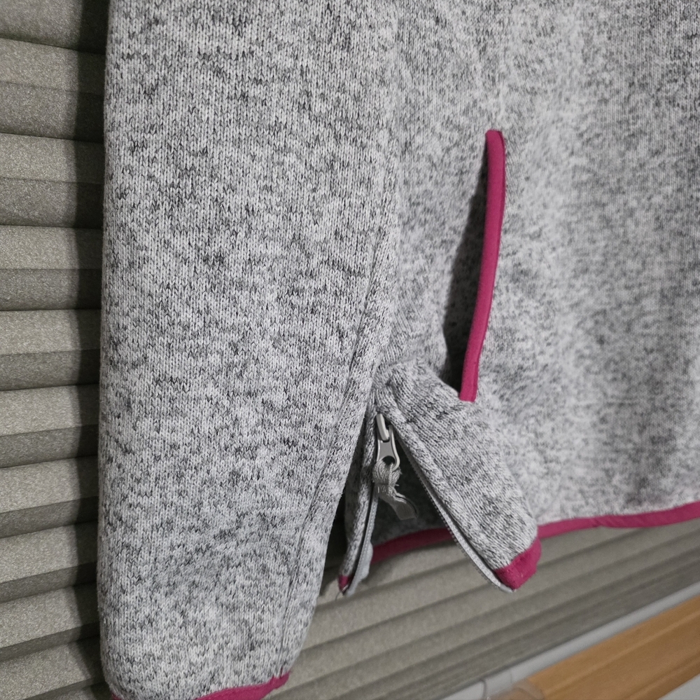 SIMPLY SOUTHERN Gray and Pink Quarter-Zip Pullover - Picture 4 of 4